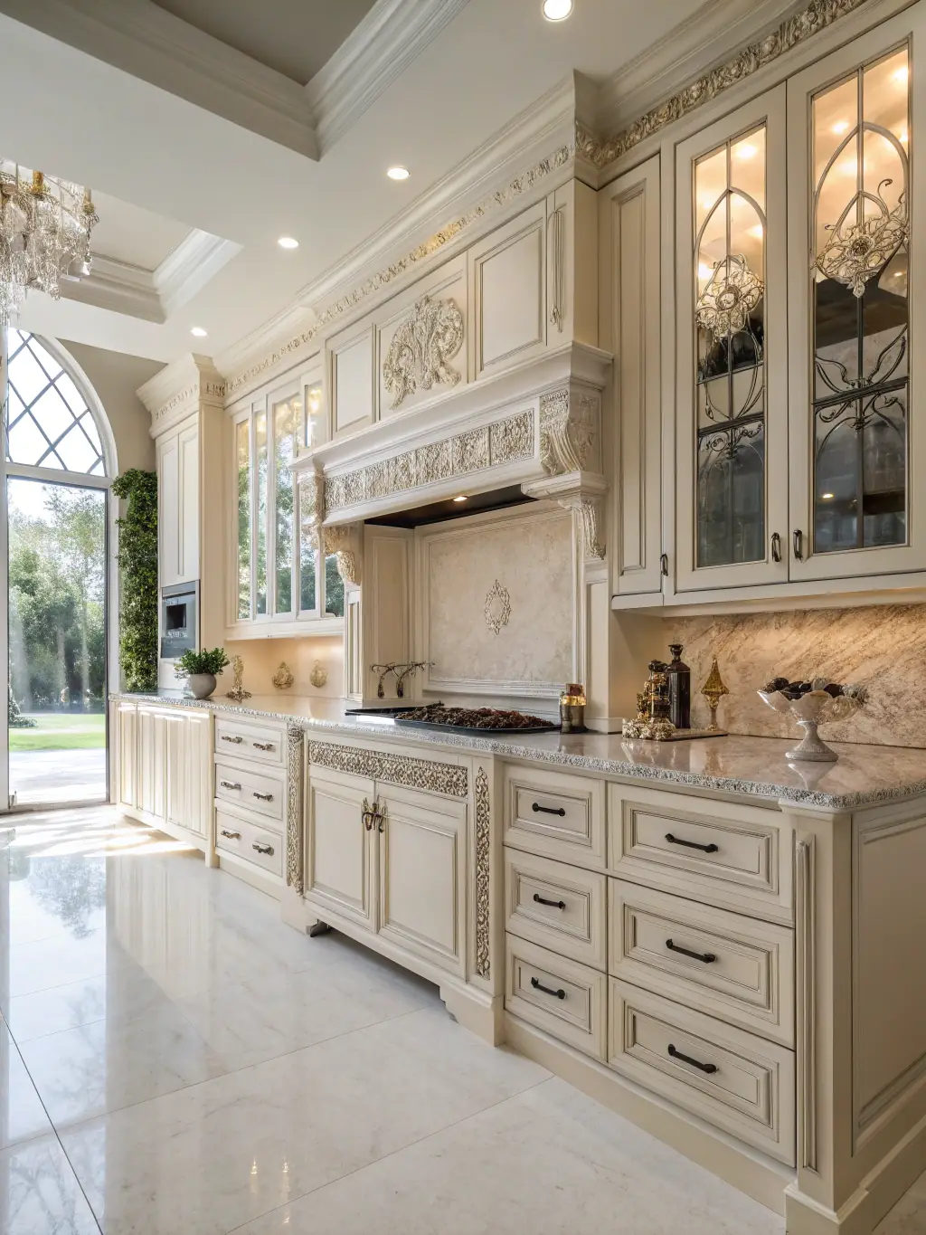 A detailed shot of custom-built cabinets in a modern kitchen, demonstrating the unique design and functionality of Rabello Construction's custom carpentry.